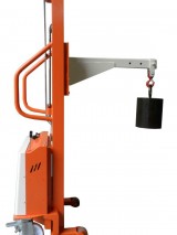 Semi-electric stacker with jig crane